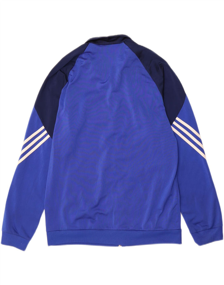 ADIDAS Mens Tracksuit Top Jacket Large Blue Colourblock Polyester Vintage Adidas and Second-Hand Adidas from Messina Hembry 