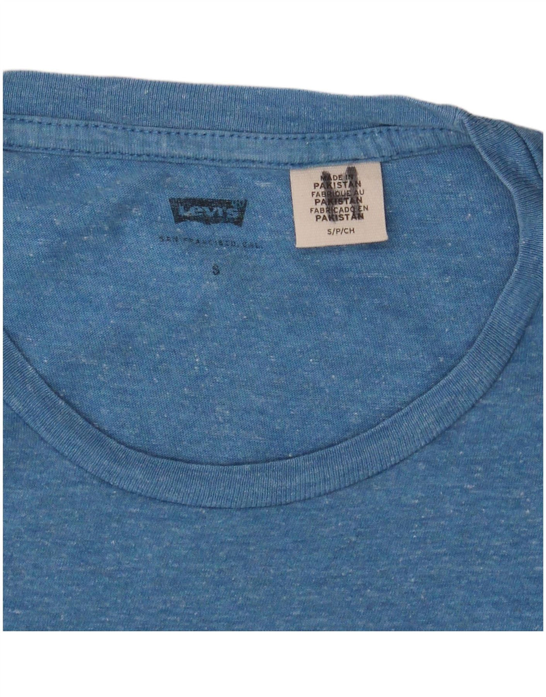 Levi's Grafisk T-shirt til mænd, lille, blå flækket