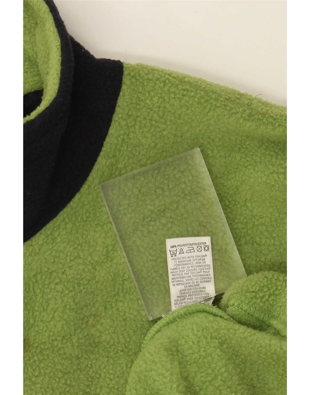 Marks & Spencer Fleece Jumper med lynlås til mænd Stor grøn farveblok