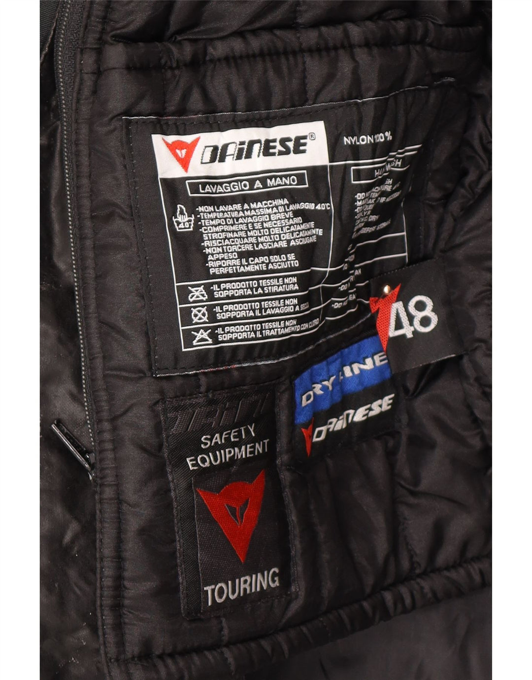 DAINESE Herre Motorcykel Biker Jacket Størrelse 48 Medium Sort Colourblock