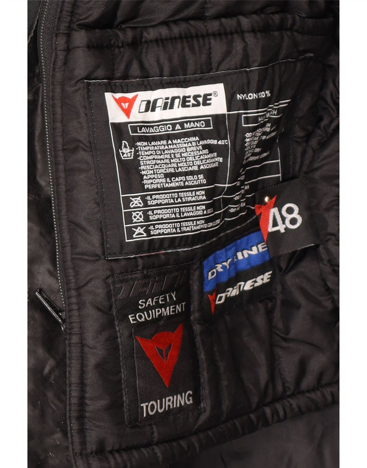 DAINESE Herre Motorcykel Biker Jacket Størrelse 48 Medium Sort Colourblock