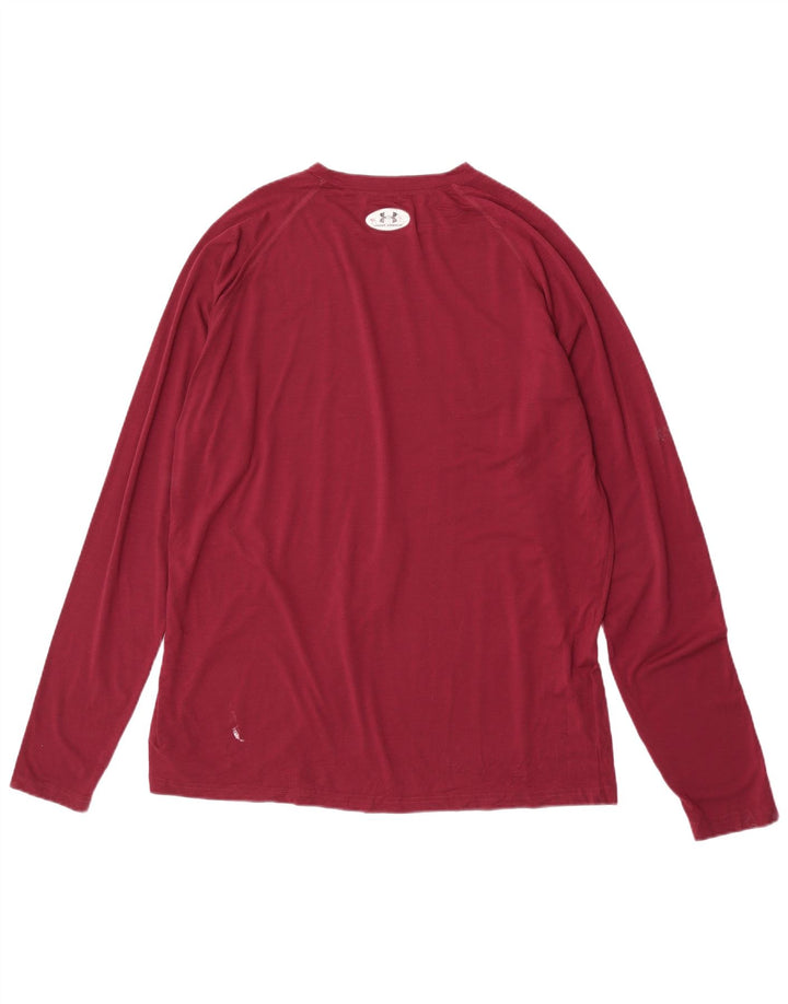 Under Armour Herre Grafisk Top Langærmet XL Burgundy Polyester