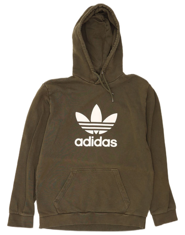 Adidas Grafisk hættetrøje til mænd, lille grøn bomuld