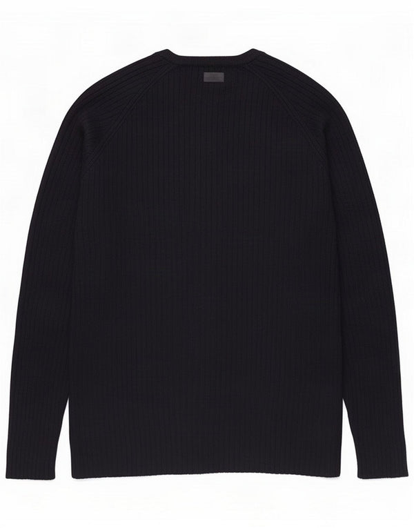 Zara sweater med rund hals til mænd Large Navy Blue