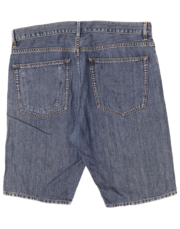 Lacoste Herre Denim Shorts Størrelse 44 Large W34 Blå Bomuld