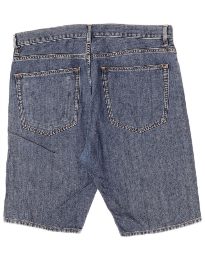 Lacoste Herre Denim Shorts Størrelse 44 Large W34 Blå Bomuld