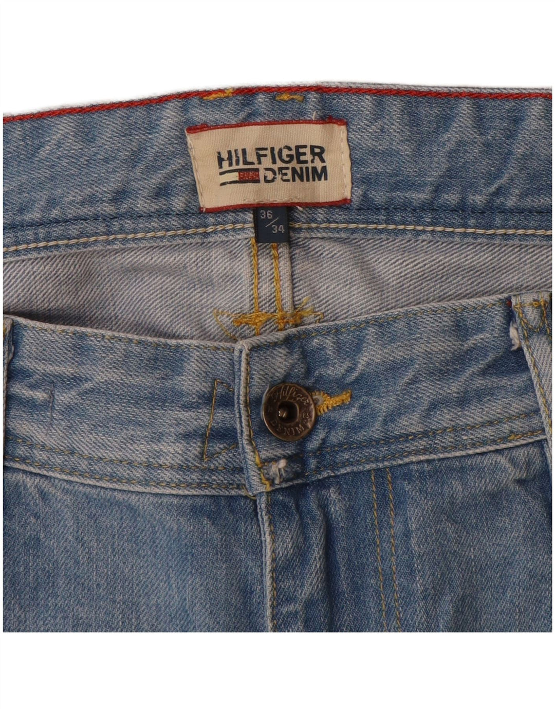 Tommy Hilfiger Herre Slim Jeans W36 L34 Blå Bomuld