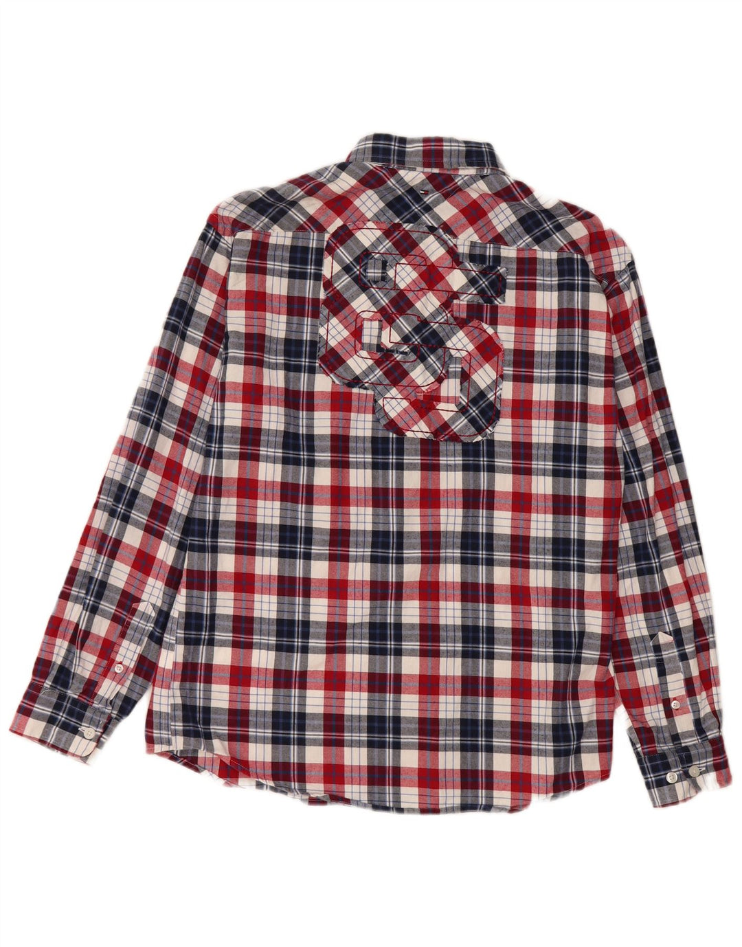 TOMMY HILFIGER Boys Graphic Shirt 13-14 Years Multicoloured Plaid Cotton