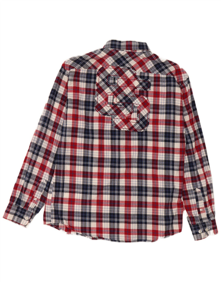 TOMMY HILFIGER Boys Graphic Shirt 13-14 Years Multicoloured Plaid Cotton