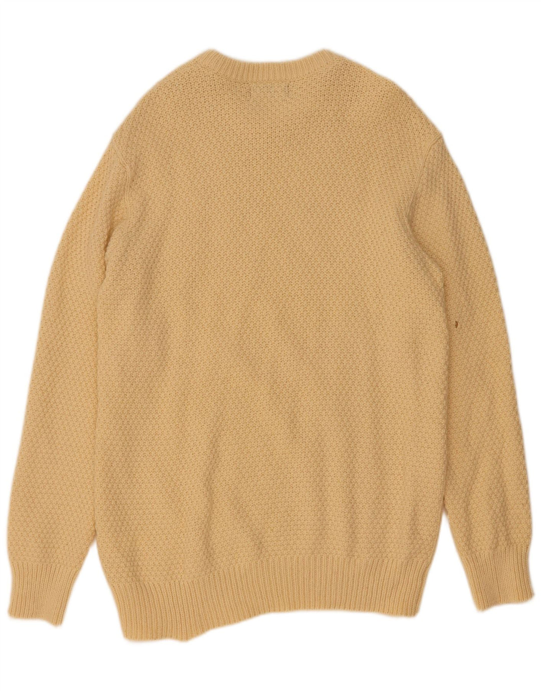 Marks & Spencer Herre sweater med rund hals, stor beige lammeuld