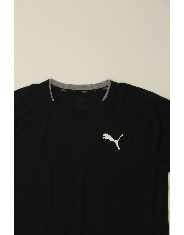 PUMA Mens T-Shirt Top Medium Black Vintage Puma and Second-Hand Puma from Messina Hembry 