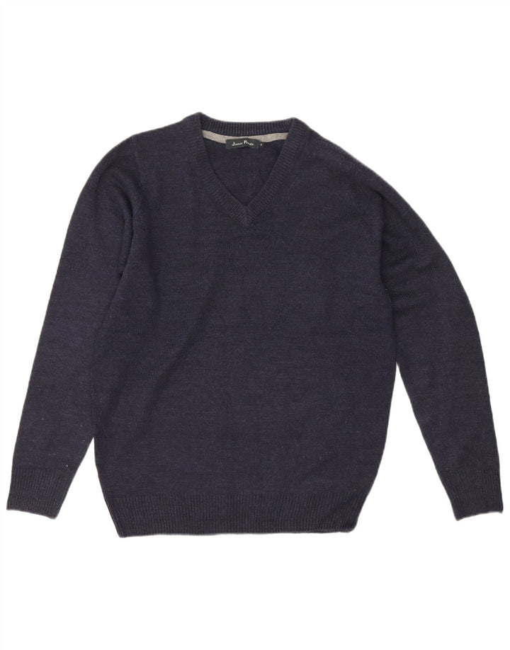 James Pringle Herre V-hals sweater lille marineblå akryl