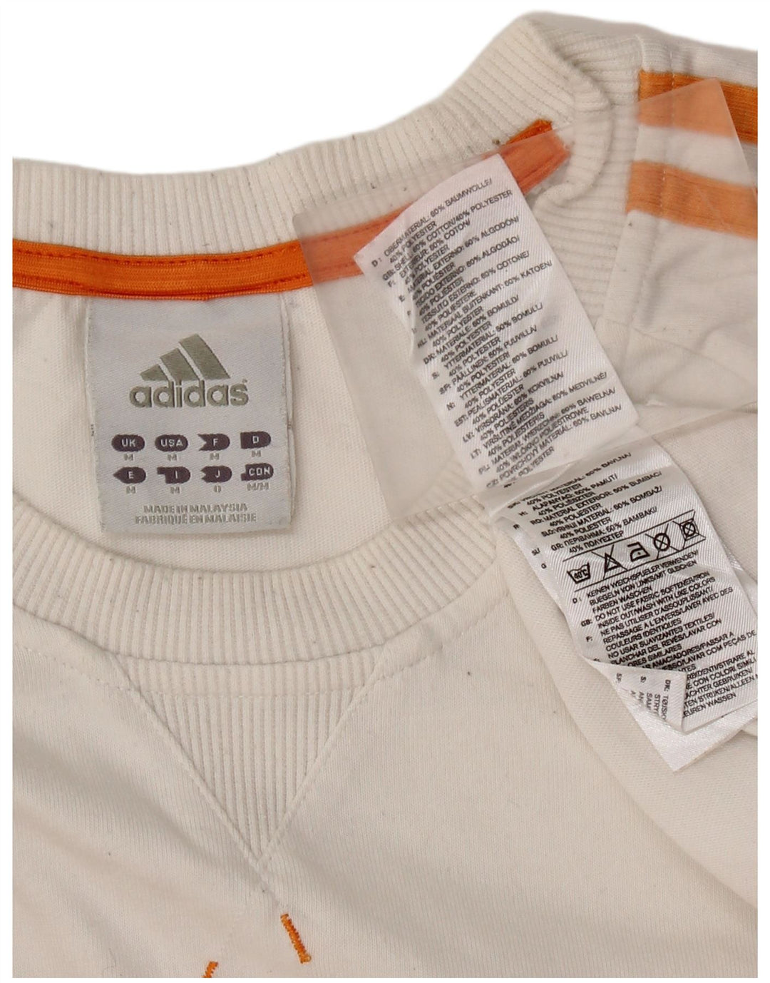 ADIDAS grafisk sweatshirt til mænd Medium Off White Colourblock Bomuld