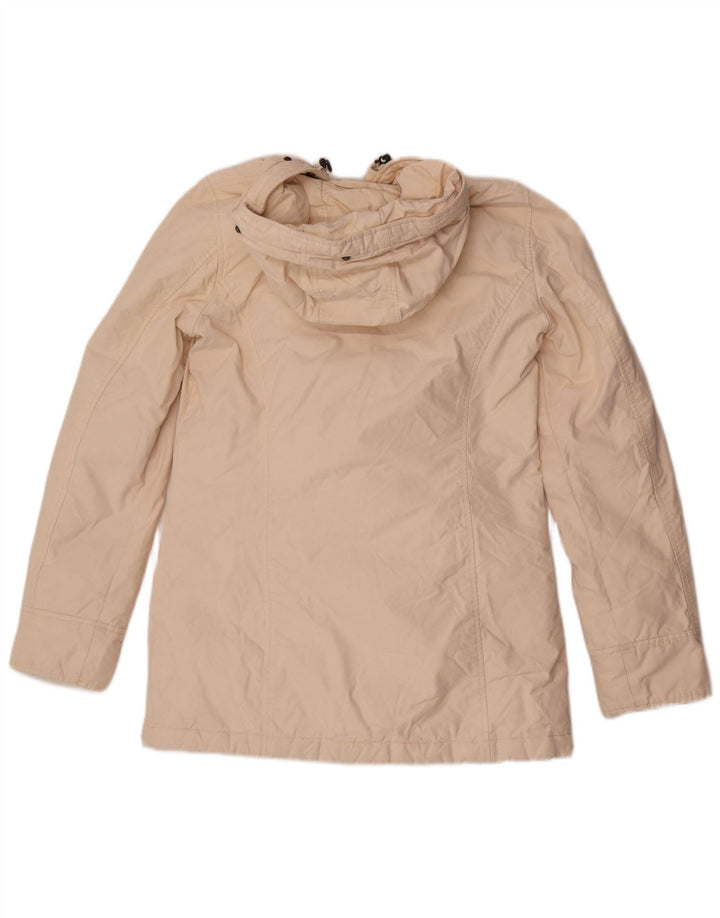 Woolrich Polstret hættejakke til kvinder UK 10 Small Off White Bomuld