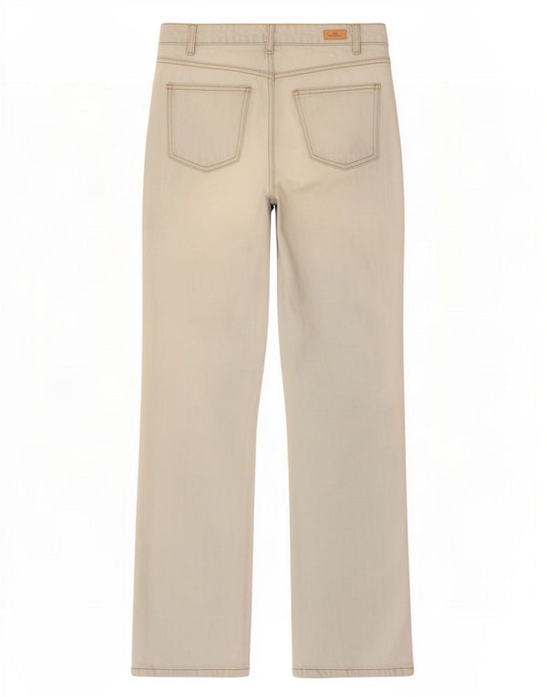 Zara Dame Højtaljede Straight Jeans EU 34 2XS W24 L32 Blå