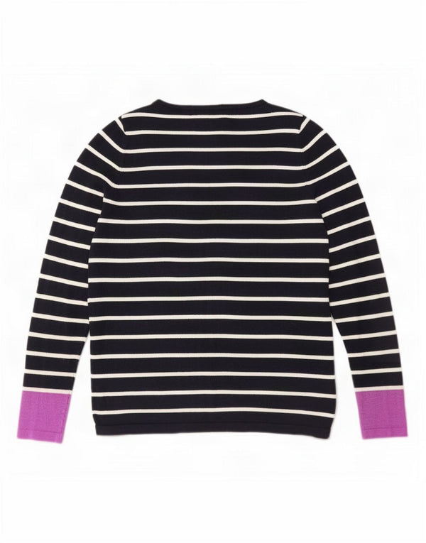 Marks & Spencer Dame Boat Neck Jumper Sweater UK 10 Small Navy Blue