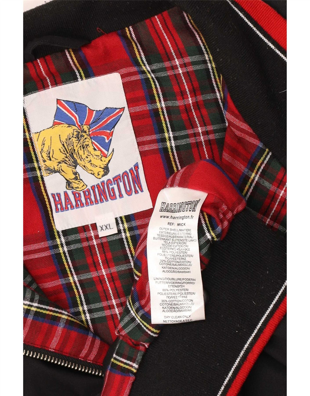 Vintage Bomberjakke til mænd UK 44 2XL Sort Polyester Retro