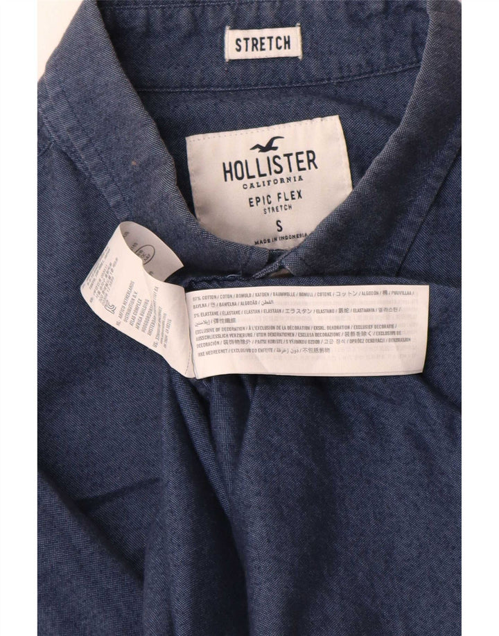 Hollister herreskjorte lille marineblå bomuld