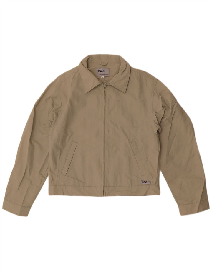 Rifle Herre Bomber Jacket UK 40 Stor Grøn Polyamid