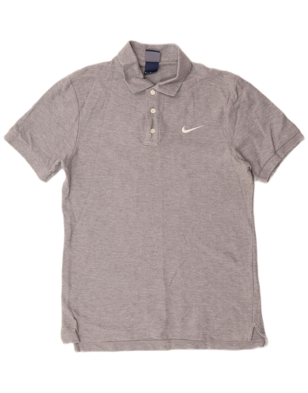 NIKE Mens Polo Shirt Medium Grey Cotton