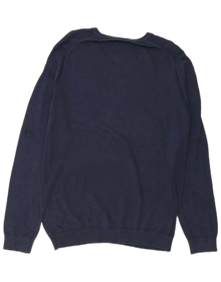 Lee Herre V-hals sweater Medium marineblå bomuld