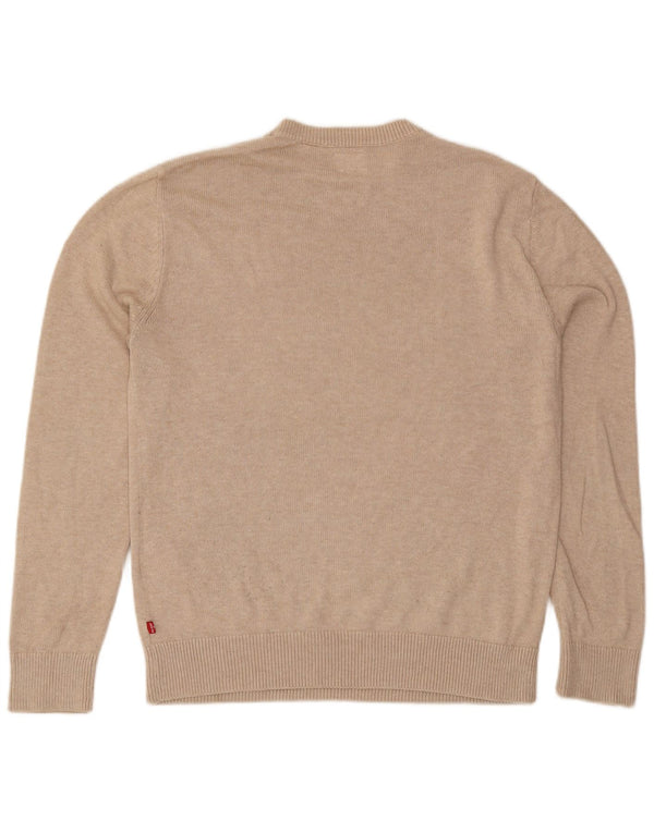 Levi's Herre sweater med rund hals, medium beige bomuld