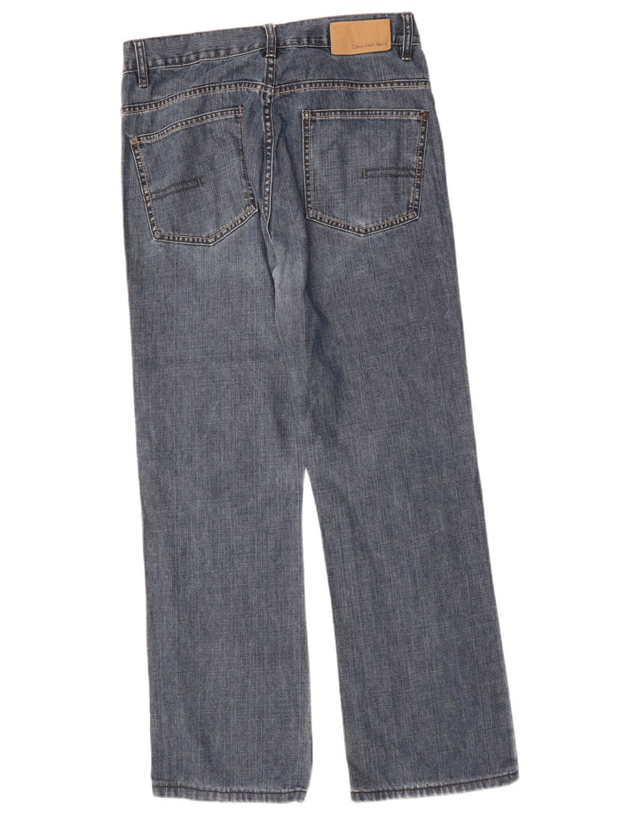 CALVIN KLEIN Straight jeans til mænd W32 L28 Blå Bomuld