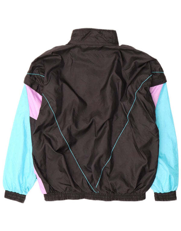 Vintage træningsdragt til mænd Topjakke XL Flerfarvet Colourblock Polyamid