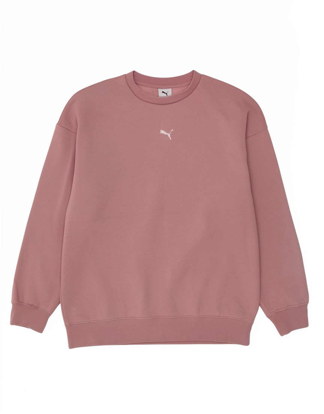 Puma Dame Oversized Sweatshirt Jumper UK 10 Small Pink Bomuld