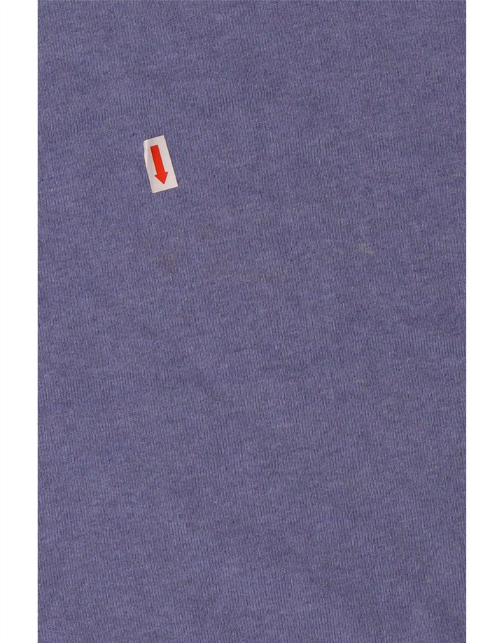 CREW CLOTHING Dame Sweatshirt Jumper UK 14 Stor Blå Bomuld