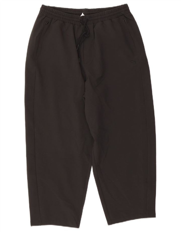 Puma Dame Capri Træningsdragt Bukser UK 10 Small Black Polyester