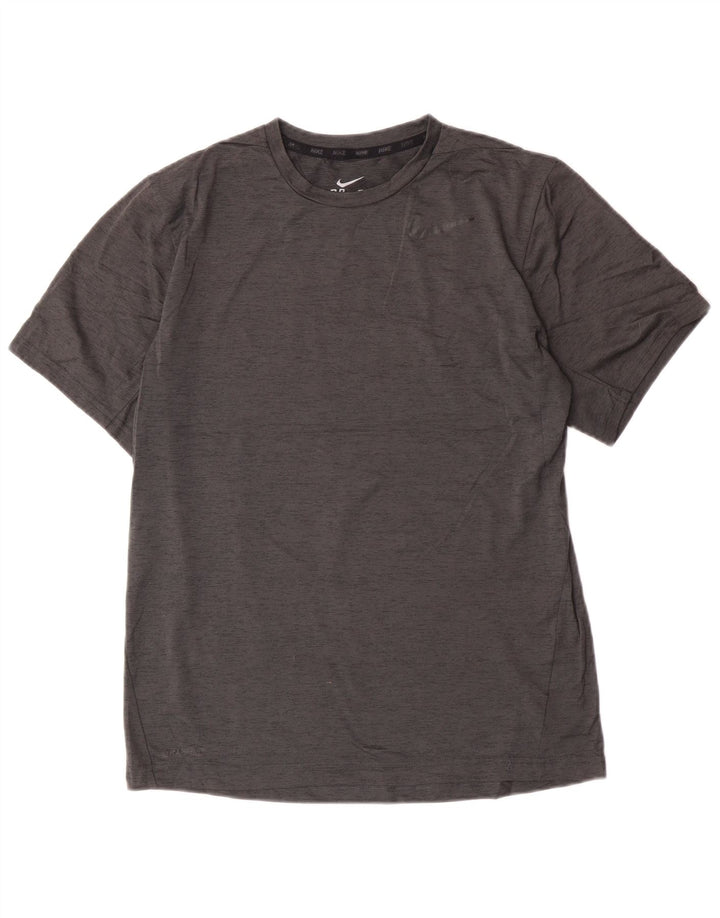 Nike Herre Dri Fit T-shirt Top Lille grå Flecked Polyester