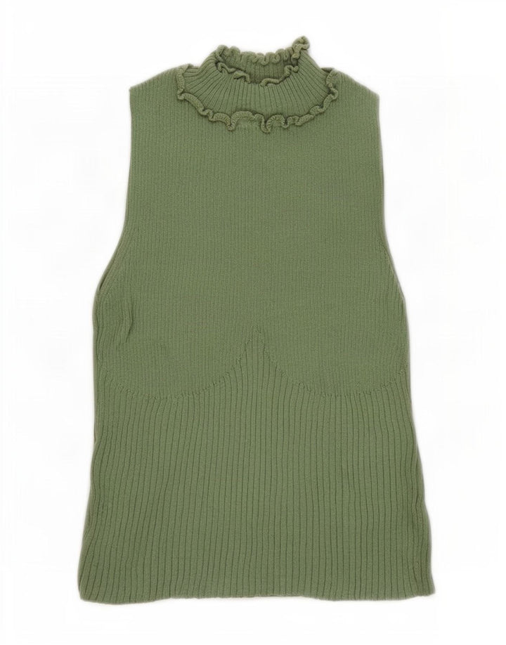 Topshop Dame Crop Vest Top UK 8 Lille Grøn
