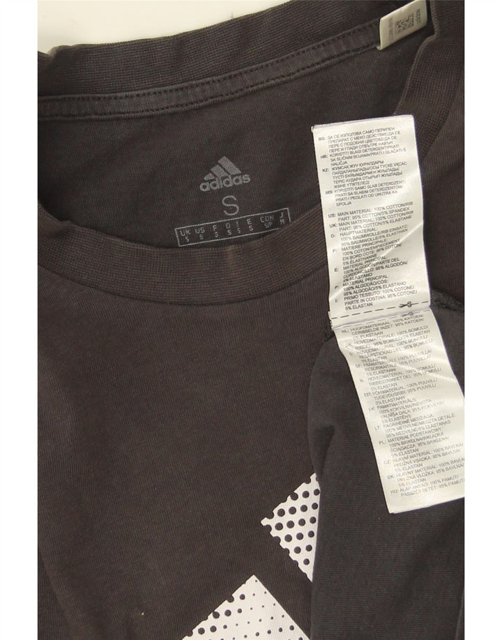 Adidas Herre Grafisk T-Shirt Top Lille Grå Bomuld