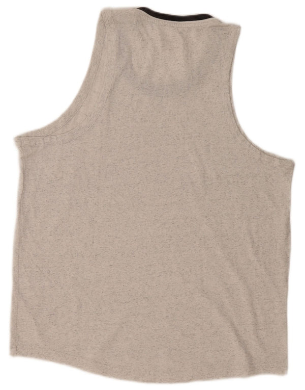 Adidas Herre Climalite Grafisk Vest Top XL Grå Flecked Bomuld