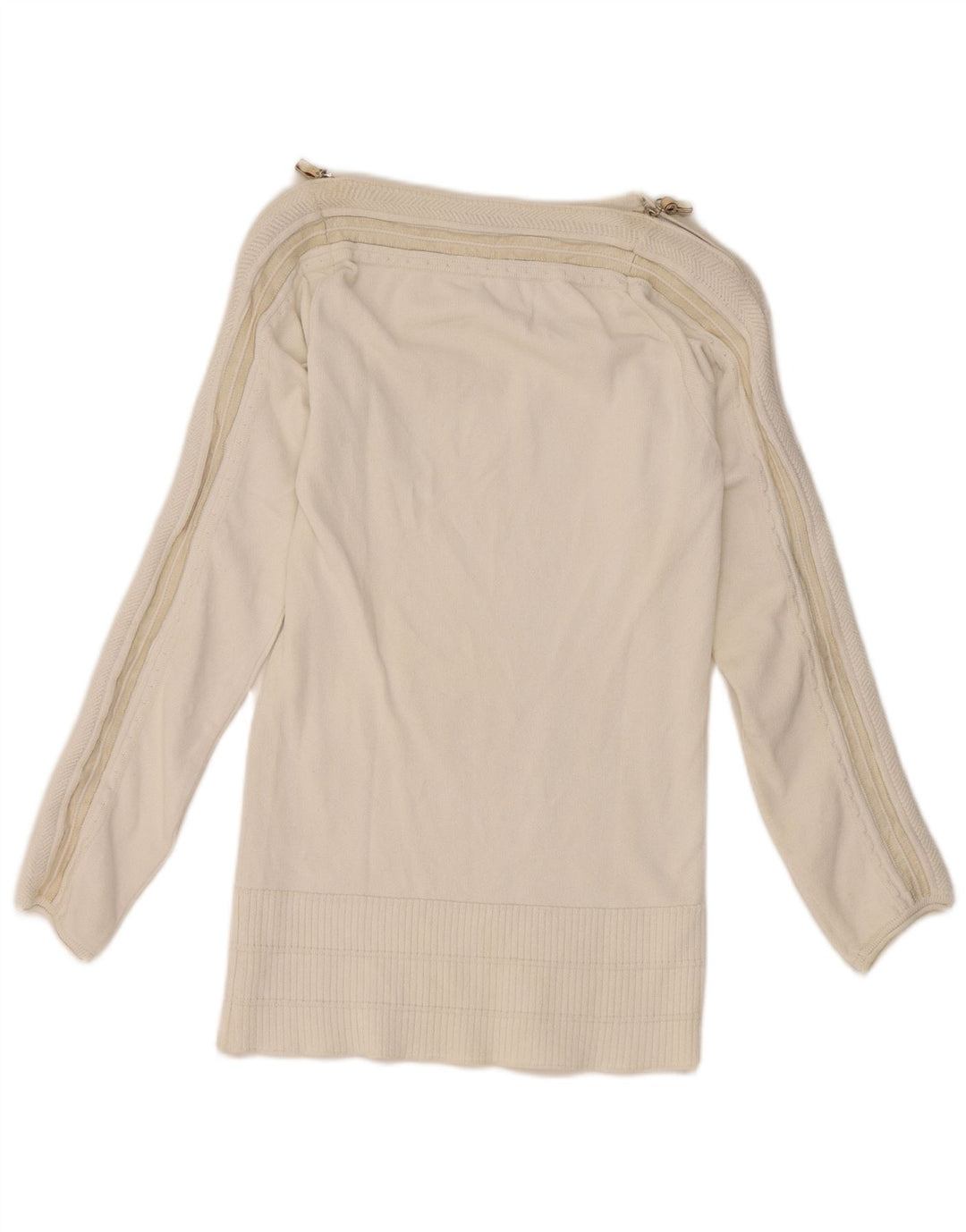 Gianfranco Ferre Dame Boat Neck Jumper Sweater UK 10 Small White