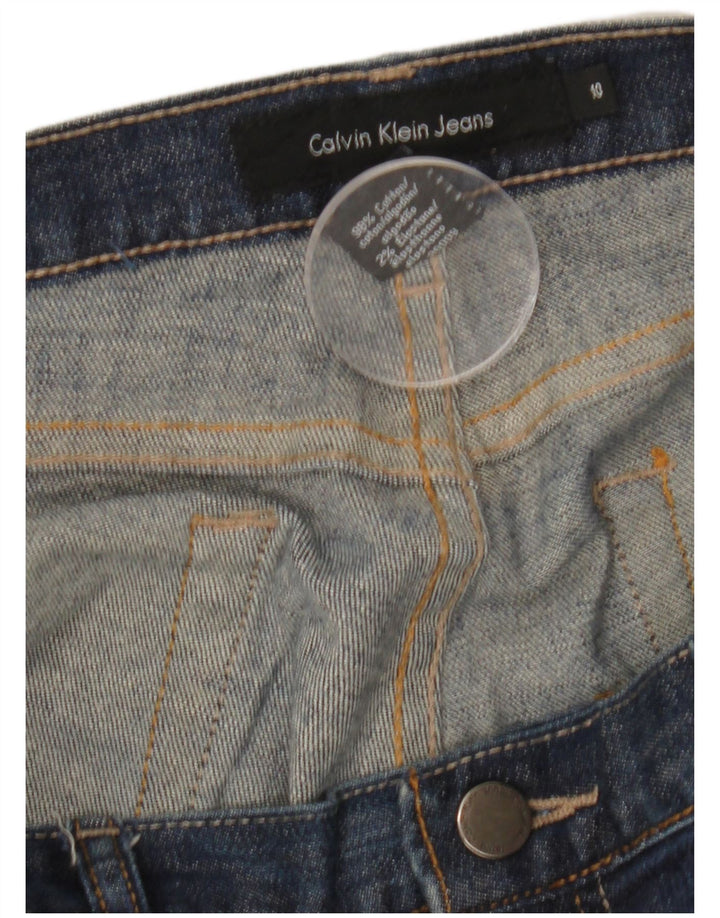 CALVIN KLEIN Dame Bootcut Jeans US 10 Medium W32 L28 Blå Bomuld