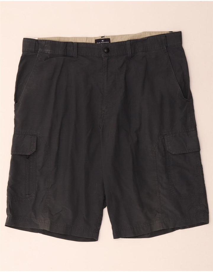 Marks & Spencer Herre Blue Harbor Cargo Shorts W38 XL Navy Blue Cotton