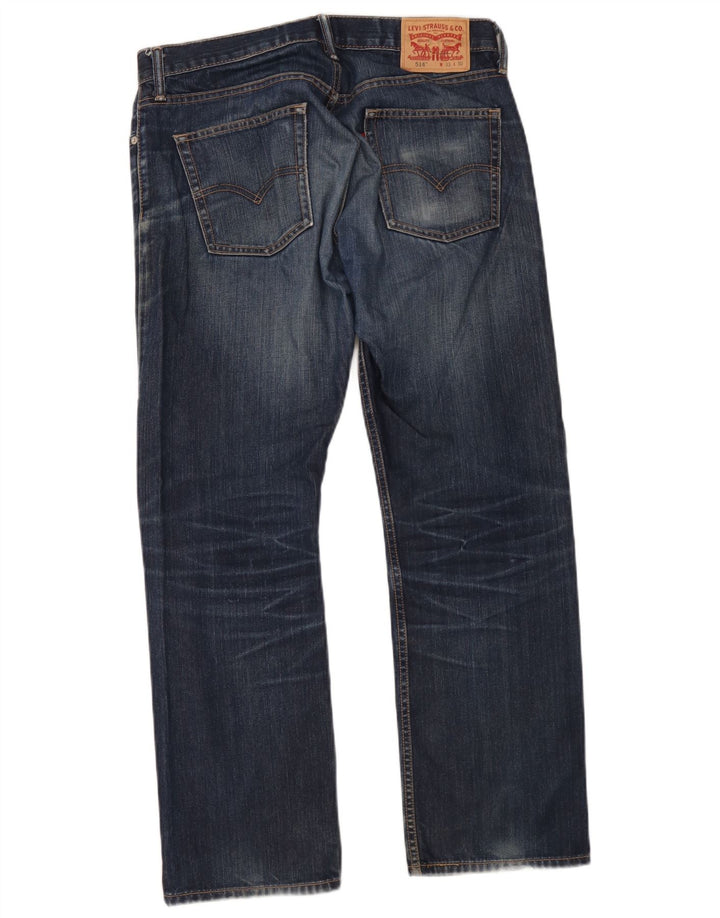 Levi's Herre 514 Straight Jeans W33 L30 Marineblå Bomuld
