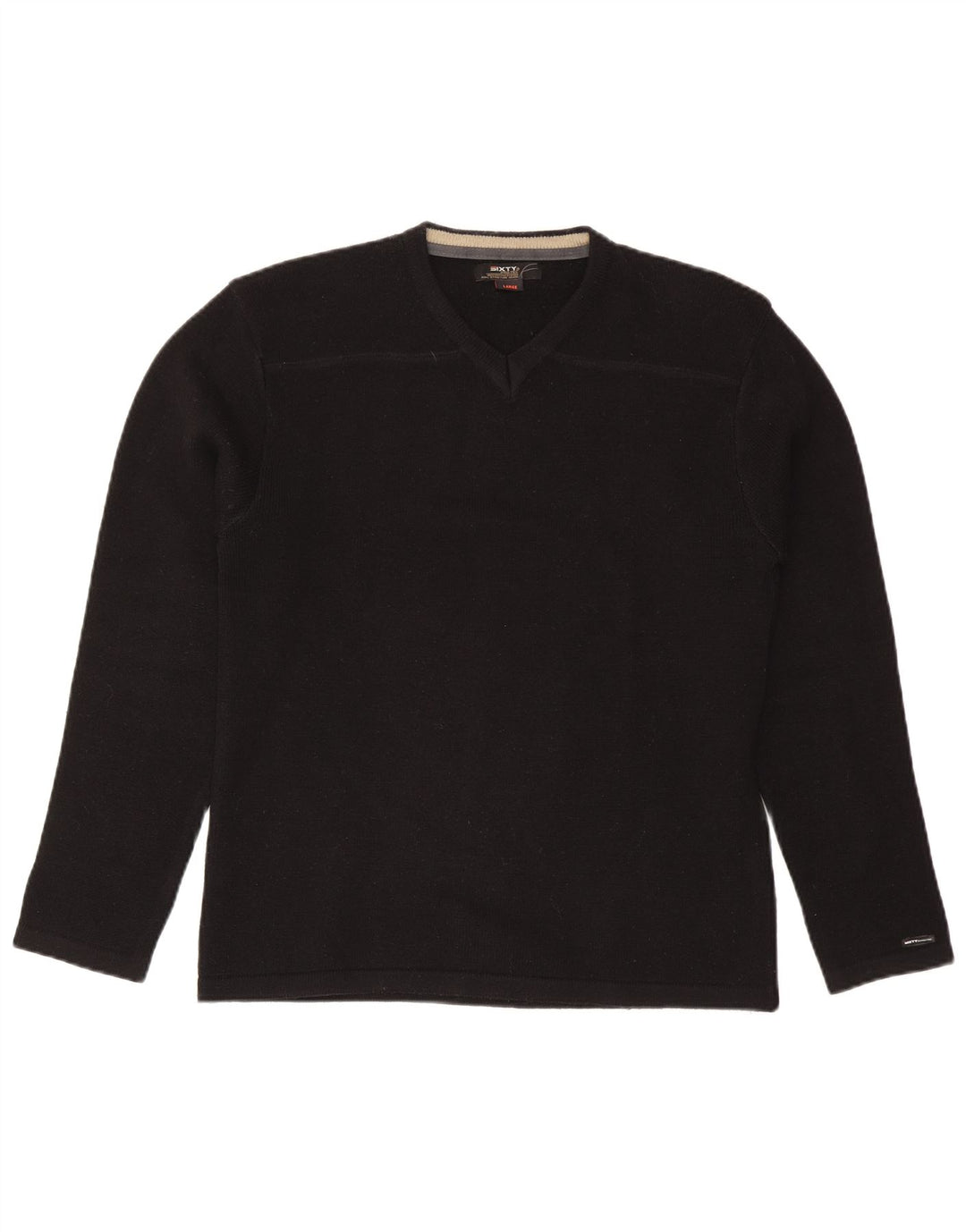Sixty Herre V-hals sweater stor sort akryl
