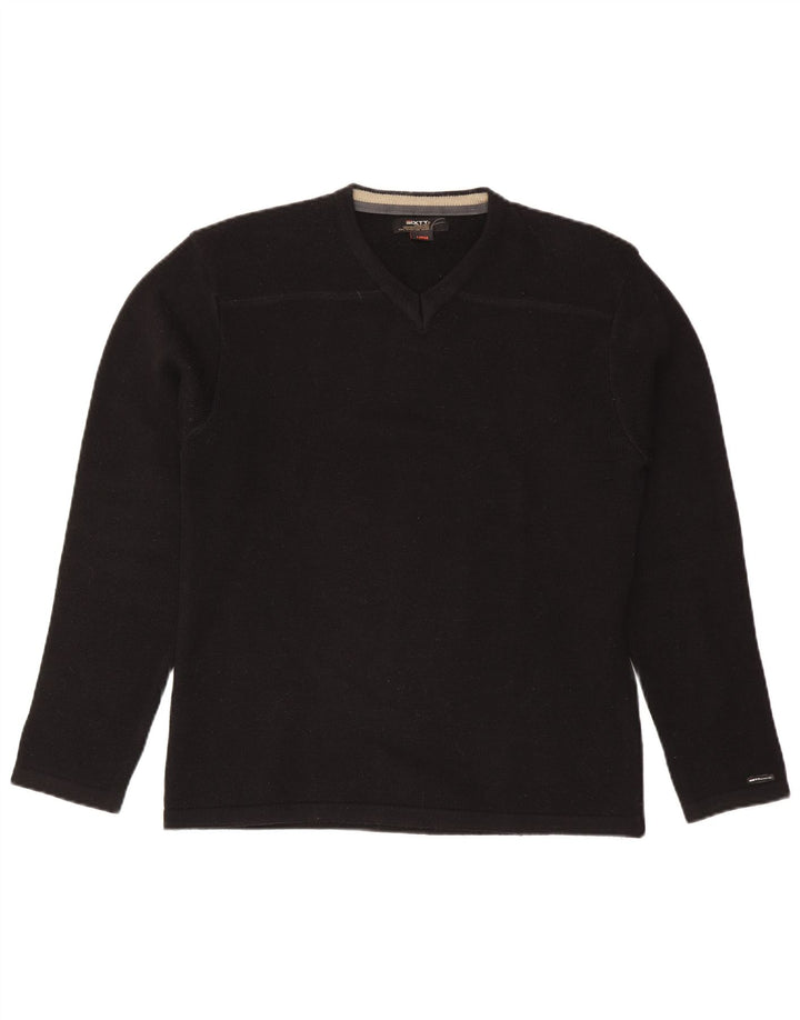 Sixty Herre V-hals sweater stor sort akryl