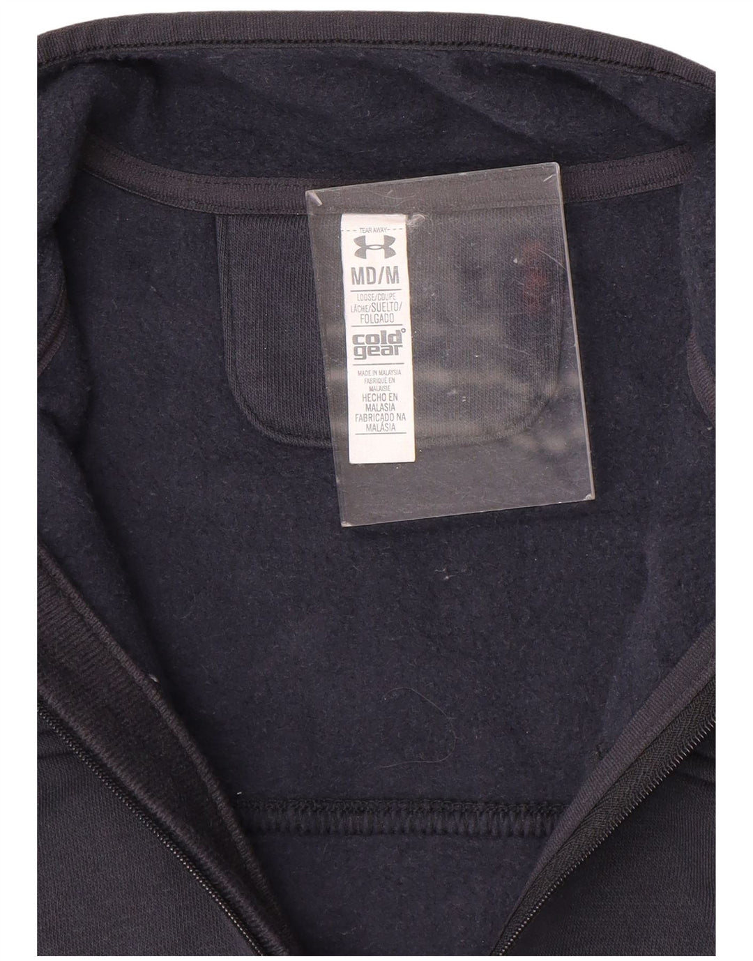 UNDER ARMOR Herre Cold Gear Zip Neck Sweatshirt Jumper Medium Navy Blue