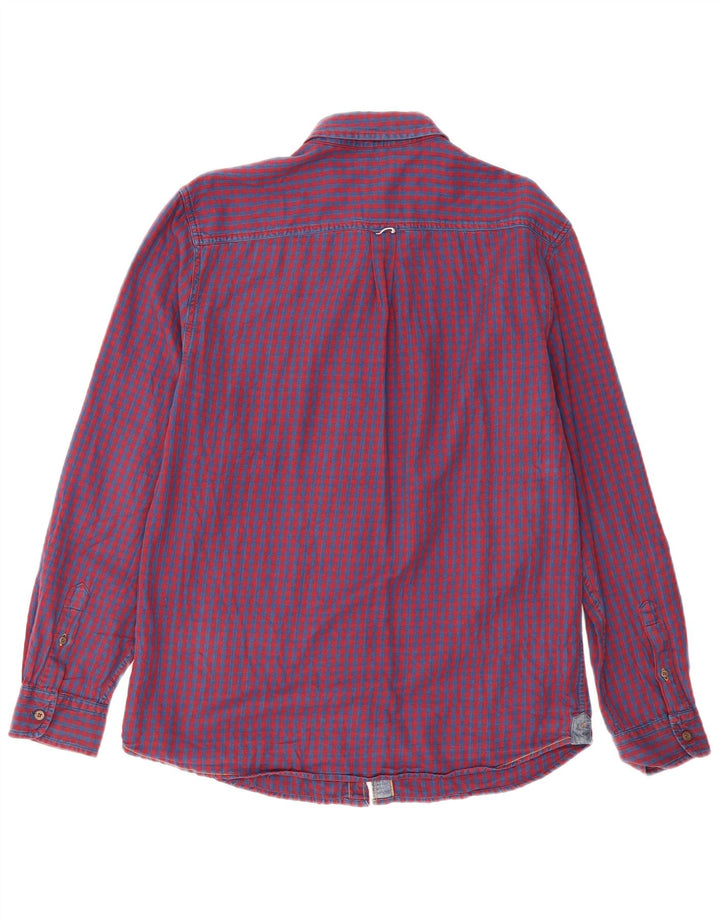 White Stuff Herre Classic Fit Flannel Shirt Medium Red Gingham Cotton