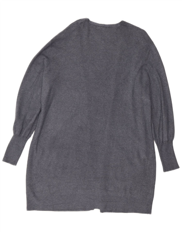 MARKS & SPENCER Dame Longline Open Cardigan Sweater UK 16 Large Blue