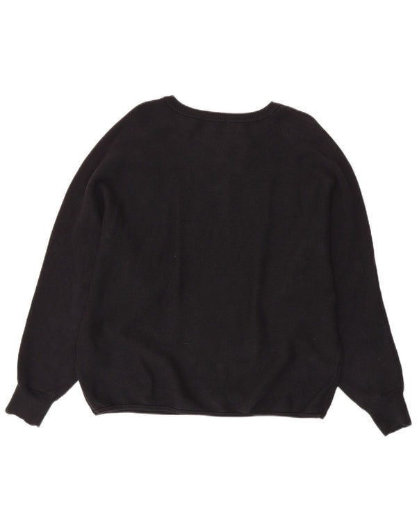 Dkny Womens Graphic Relaxed Fit Jumper Sweater med rund hals UK 18 XL Sort