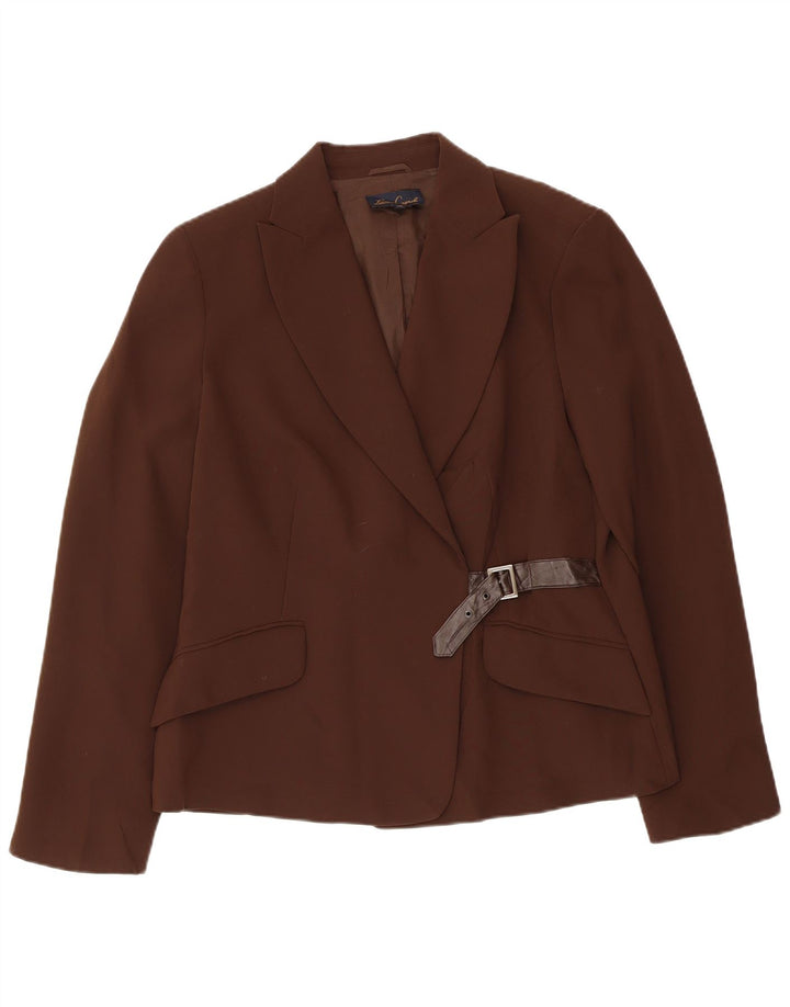 LUISA SPAGNOLI Dame Blazer Jacket IT 48 XL Brun Polyester