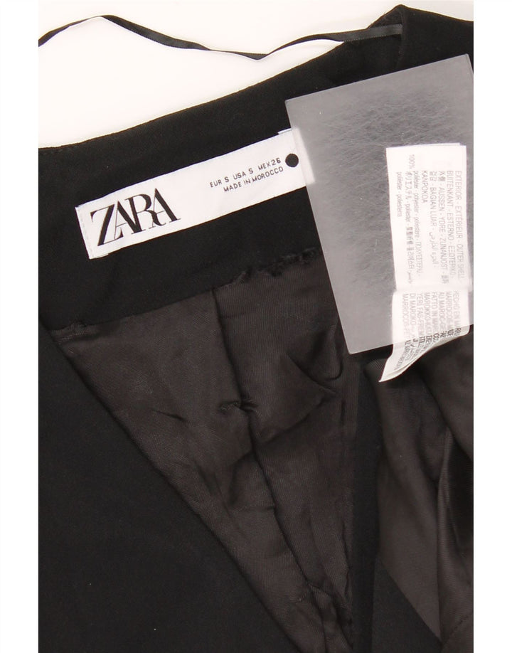 Zara Womens Longline vest UK 10 Small Black Polyester