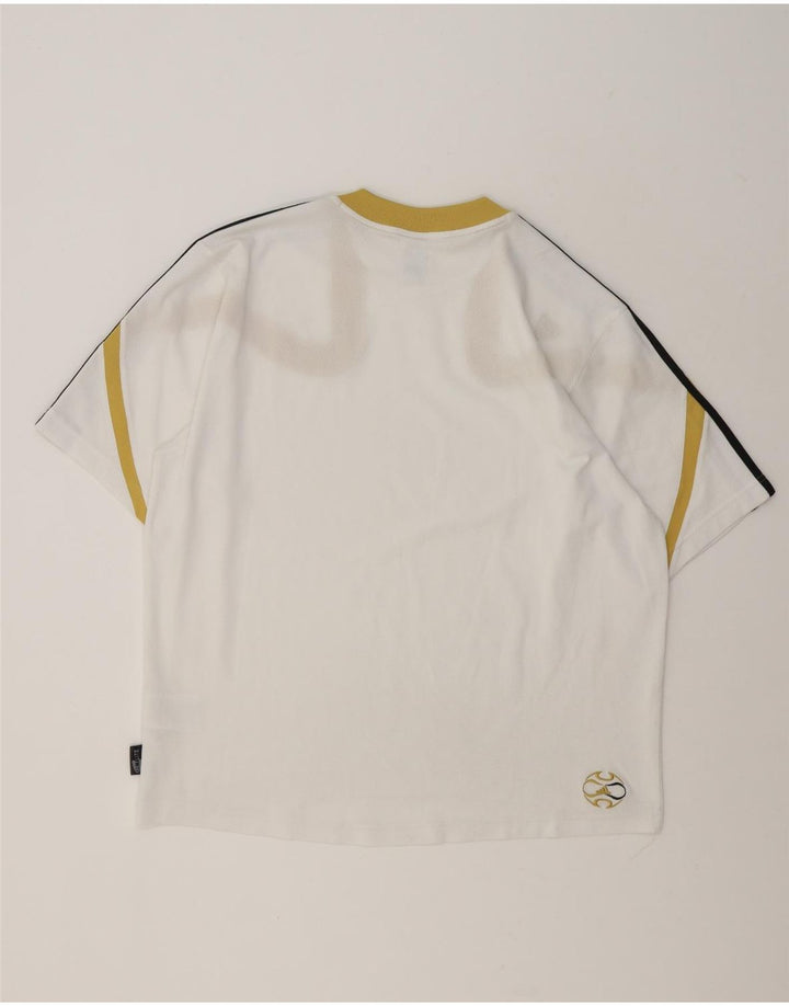Adidas Herre Climalite T-Shirt Top Stor Hvid Colourblock Polyester