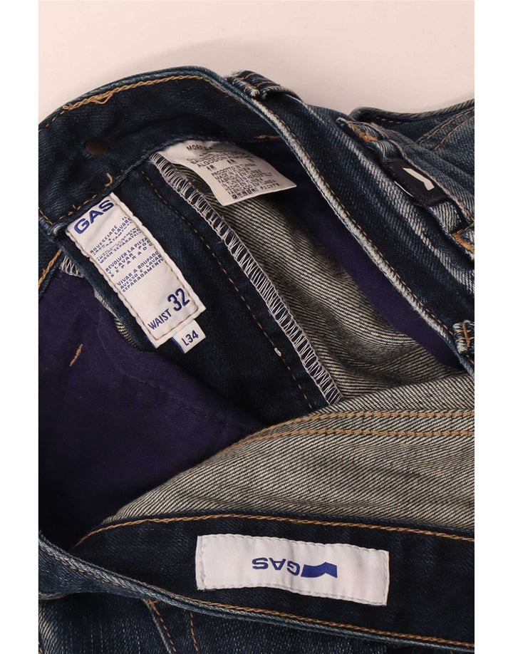 Gas Straight Jeans til mænd W32 L34 blå bomuld