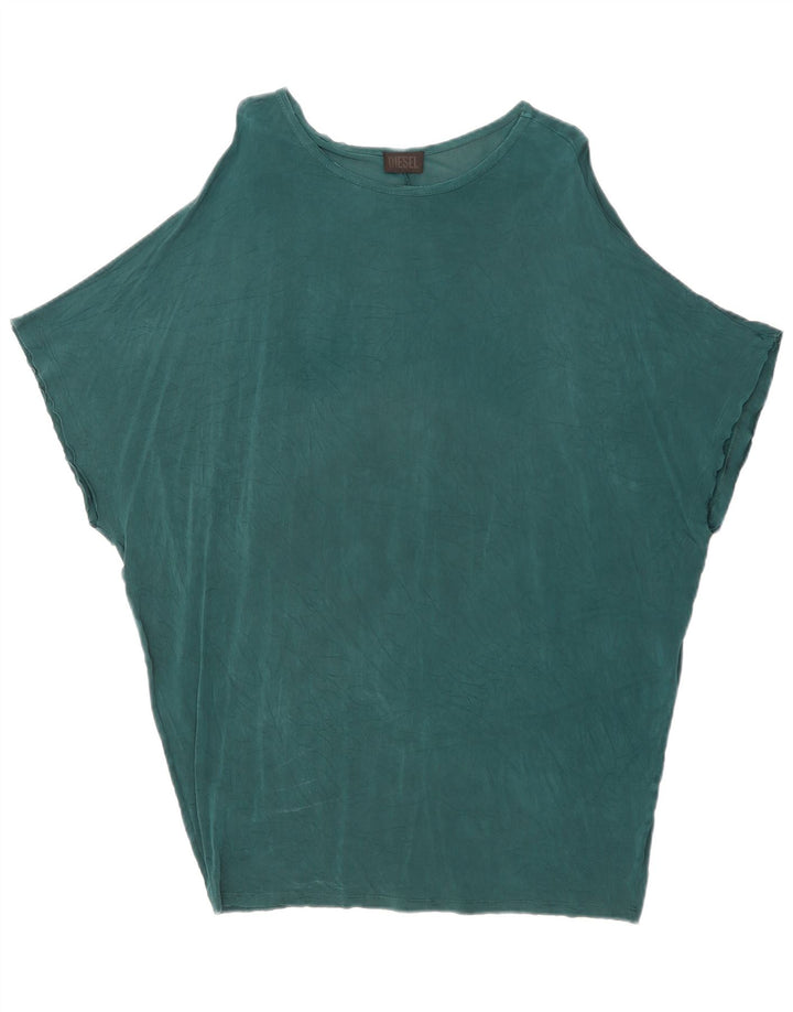 Diesel Dame Batwing Bluse Top UK 14 Medium Green